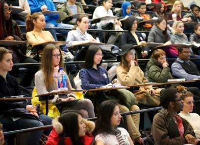 students in lecture hall