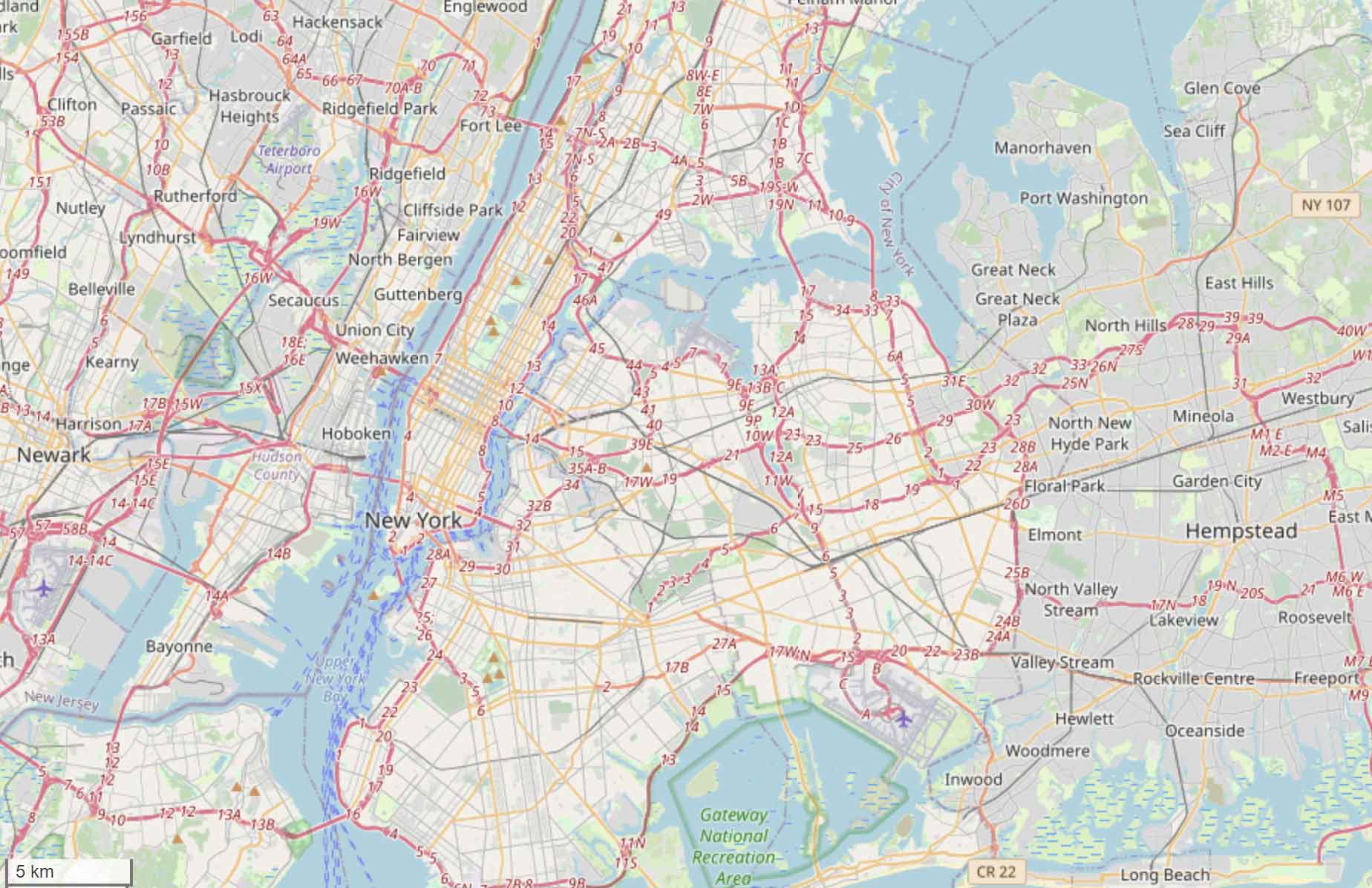 map of New York City