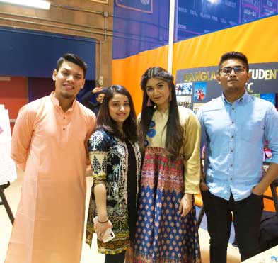 international students in various traditional dress